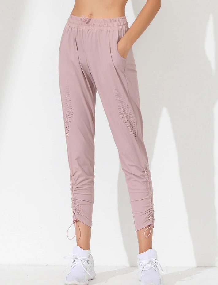 pantalon yoga rose femme