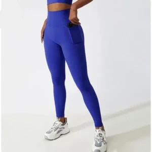 Legging Sport Femme Avec Poche Telephone couleur bleu fonce