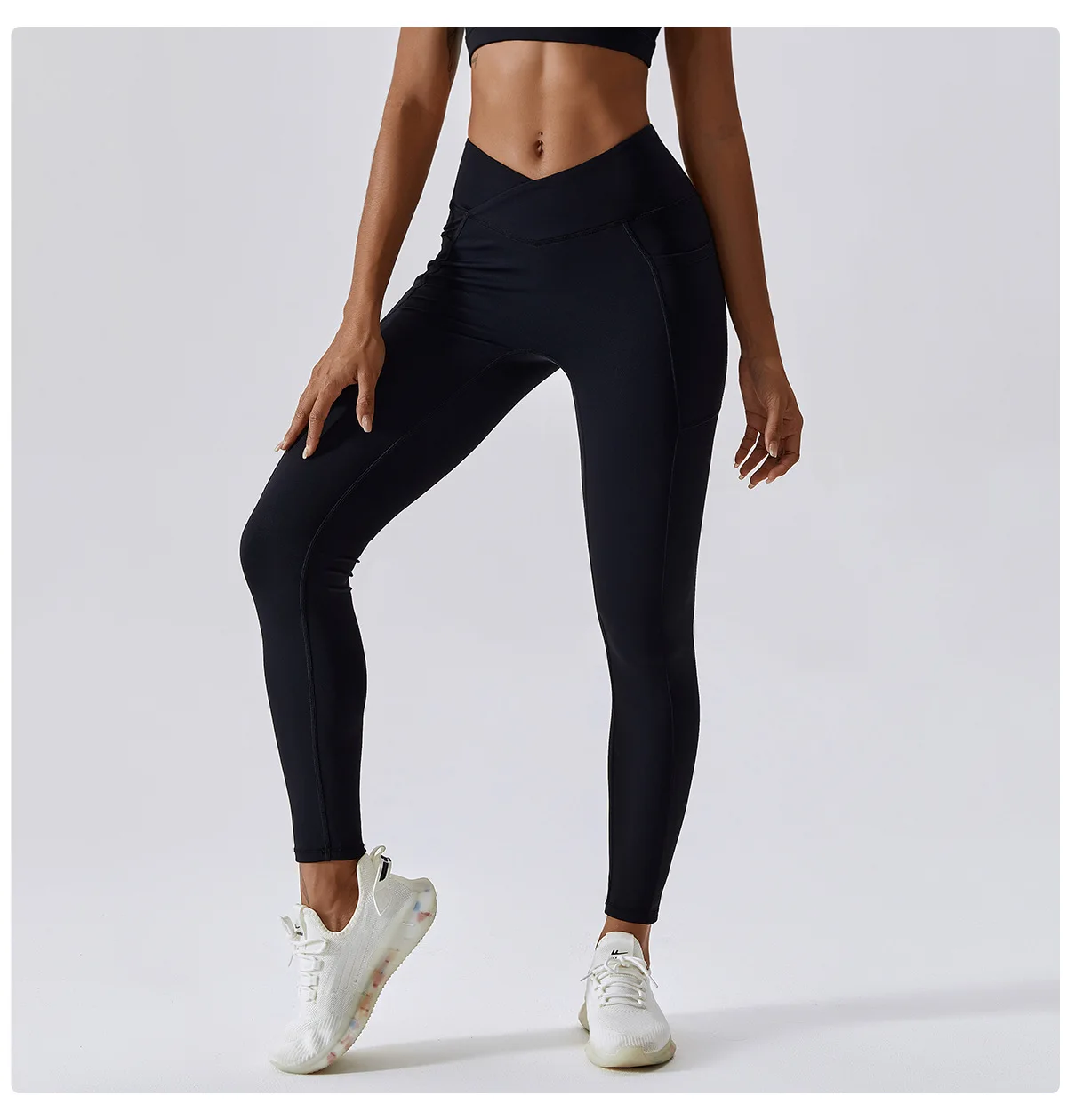 Legging Plisse Push up Avec Poche LeggingNoir